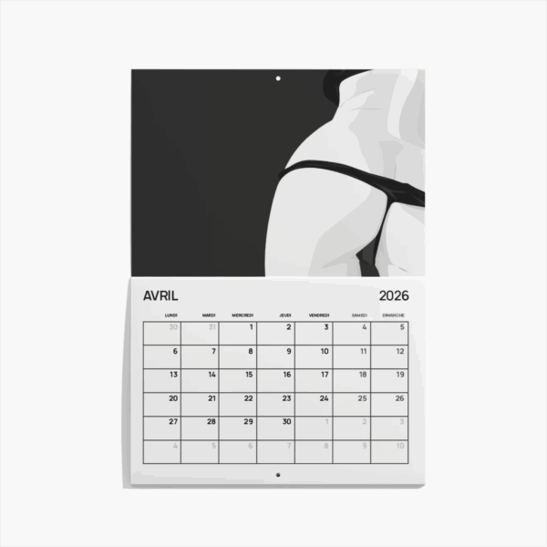 Calendrier 2026 - Illustrations Érotiques en Noir & Blanc – Image 13