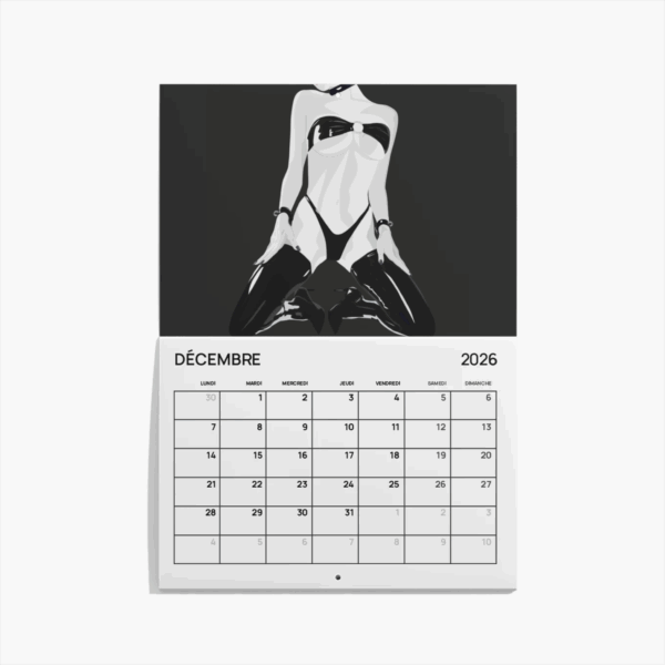 Calendrier 2026 - Illustrations Érotiques en Noir & Blanc – Image 15