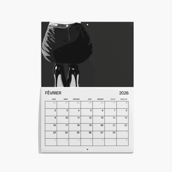 Calendrier 2026 - Illustrations Érotiques en Noir & Blanc – Image 4
