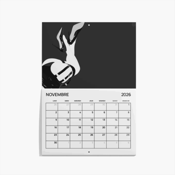 Calendrier 2026 - Illustrations Érotiques en Noir & Blanc – Image 6