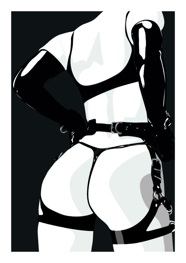 Le désir n’a pas besoin de mots - Illustration érotique noir et blanc – Image 3