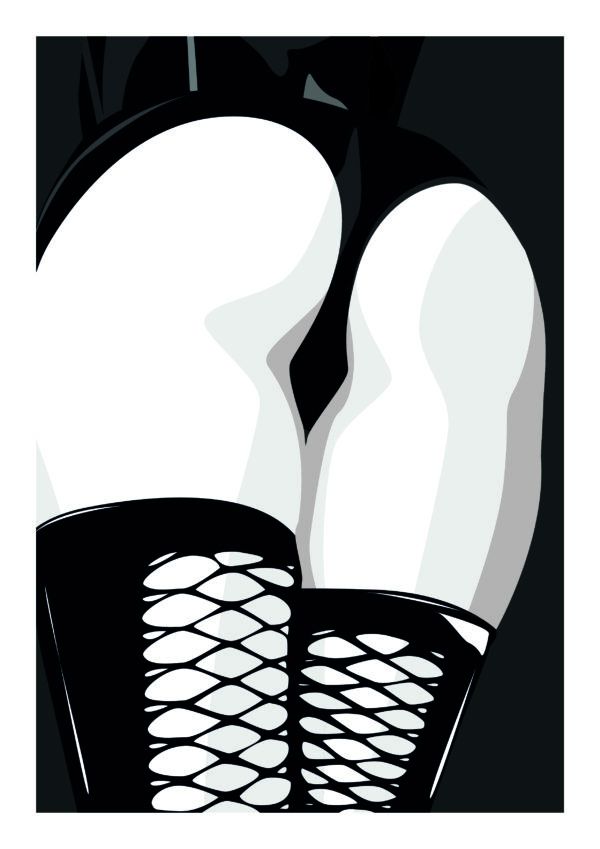  Le noir enserre. Le blanc attire.- Illustration érotique noir et blanc – Image 3