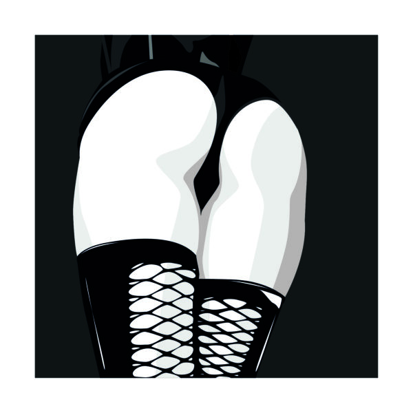  Le noir enserre. Le blanc attire.- Illustration érotique noir et blanc – Image 2