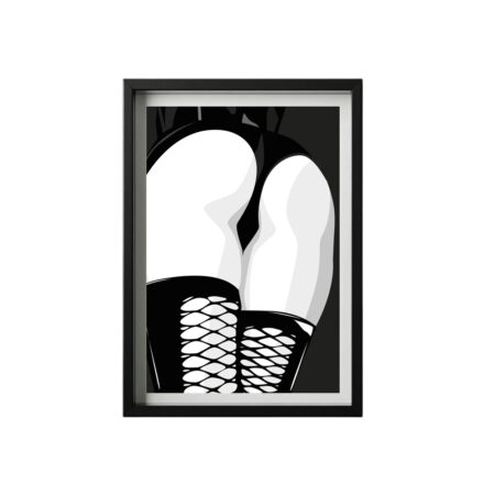  Le noir enserre. Le blanc attire.- Illustration érotique noir et blanc