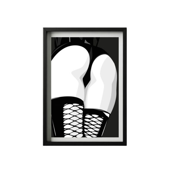  Le noir enserre. Le blanc attire.- Illustration érotique noir et blanc