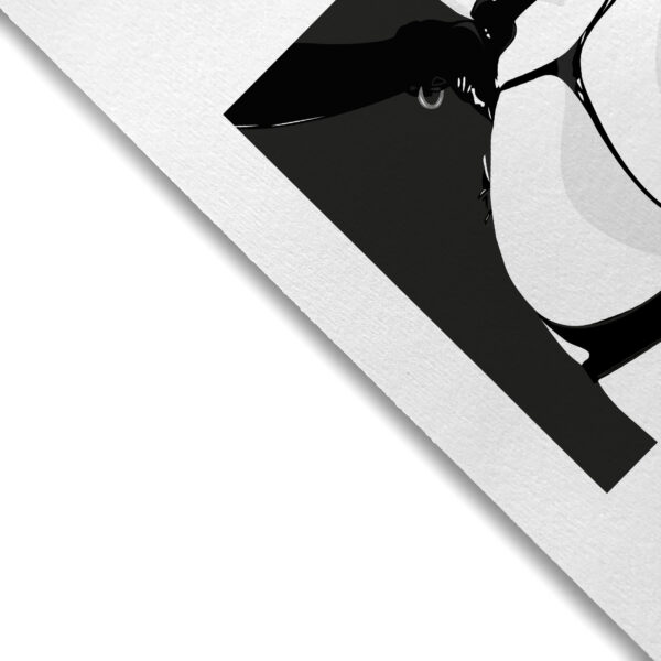 Le désir n’a pas besoin de mots - Illustration érotique noir et blanc – Image 4
